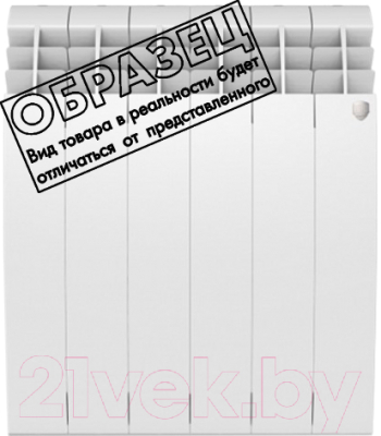 Радиатор биметаллический Royal Thermo BiLiner 500 (5 секций, с монтажным комплектом, кронштейном и кранами) - фото