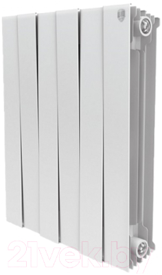 Радиатор биметаллический Royal Thermo PianoForte 500 Bianco Traffico (10 секций, с монтажным комплектом, кронштейном и кранами)