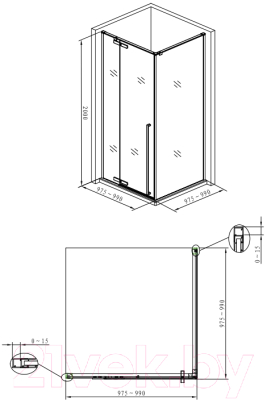 Душевой уголок Allen Brau Fantasy 3.11002-00 / 264971 (100x100)