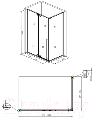 Душевой уголок Allen Brau Fantasy 3.11004-00 / 264973 (140x90)