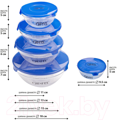 Набор контейнеров Gipfel Camelia 6208