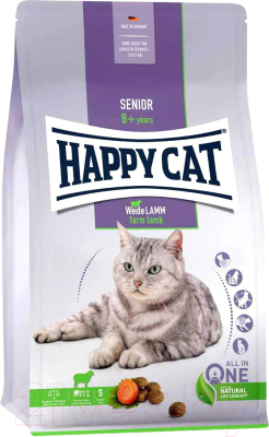 Сухой корм для кошек Happy Cat Senior Weide-Lamm Ягненок / 70615 - фото