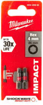 Набор бит Milwaukee Shockwave Impact Duty Hex 4932430895 - фото