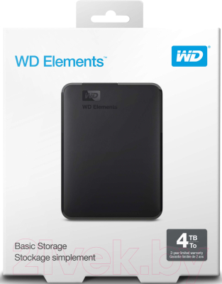 Внешний жесткий диск Western Digital Elements Portable 5TB (WDBU6Y0050BBK-WESN)