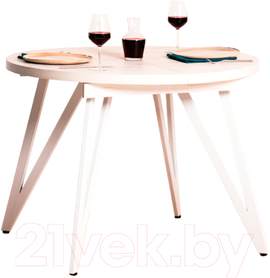 Обеденный стол Millwood Женева 3 Л D100-140x100x76 - фото