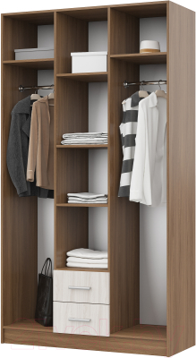 Шкаф Стендмебель Гармония ШК-601-М (ясень шимо светлый/ясень шимо темный)