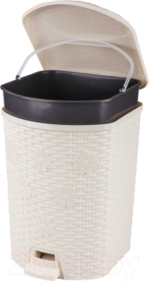 Мусорное ведро Альтернатива Плетенка / М2048