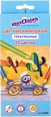 Набор цветных карандашей Юнландия Быстрее всех / 181388 - фото