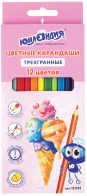 Набор цветных карандашей Юнландия Сладкие истории / 181393 - фото