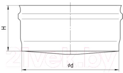 Заглушка дымохода Ferrum Ф100 / f1201 (430/0.5мм, нижняя)