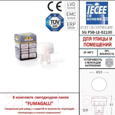 Светильник уличный Fumagalli Aldo 1L2.000.000.AXZ1L