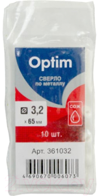 Набор сверл Optim 361032 - фото