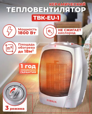 Тепловентилятор EUROLUX ТВК-EU-1