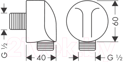 Подключение для душевого шланга Hansgrohe Fixfit 27454140