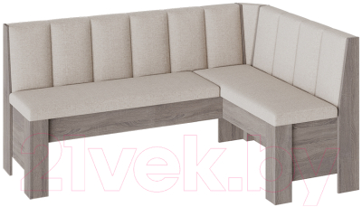 Уголок кухонный мягкий ТриЯ Ганновер (дуб сонома трюфель/рогожка Capri бежевый) - фото