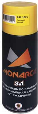 Грунт-эмаль Monarca По ржавчине 3в1 RAL 1021 - фото