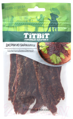Лакомство для собак TiTBiT Меню от Шефа. Джерки мясные из баранины / 21088 - фото
