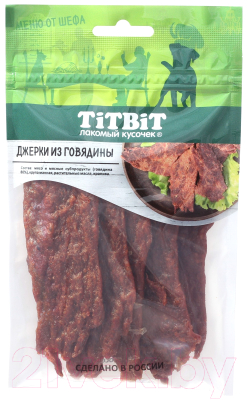 Лакомство для собак TiTBiT Меню от Шефа. Джерки мясные из говядины / 21095 - фото