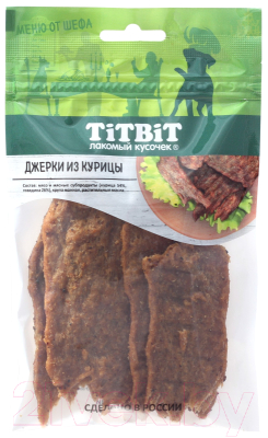 Лакомство для собак TiTBiT Меню от Шефа. Джерки мясные из курицы / 21101 - фото