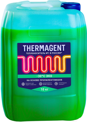 Теплоноситель для систем отопления Thermagent -30°C ЭКО (10л, зеленый) - фото