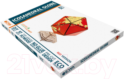Конструктор EWA Глобус-икосаэдр (красный)