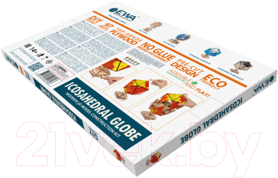 Конструктор EWA Глобус-икосаэдр (красный)