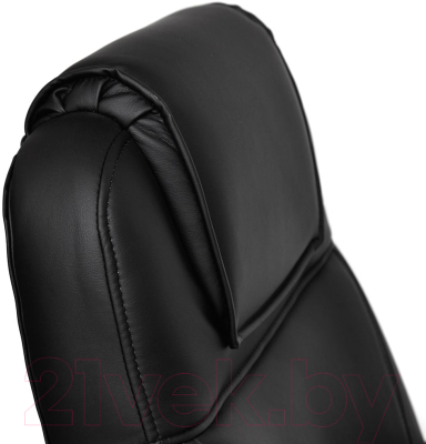 Кресло офисное Tetchair Bergamo (хром/кожзам черный)
