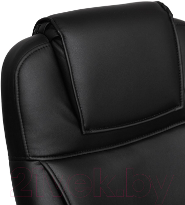Кресло офисное Tetchair Bergamo (хром/кожзам черный)
