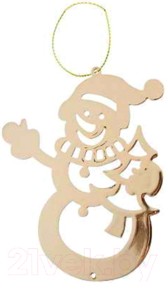 Елочная игрушка Волшебная страна Снеговик / R101007 - фото