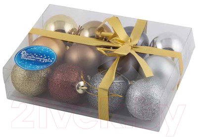 Набор шаров новогодних Волшебная страна Пастель R001286 - фото