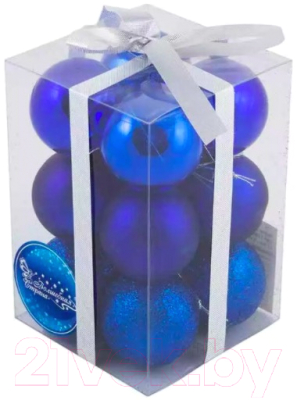 Набор шаров новогодних Волшебная страна PB4-12SMB-B / R101846 - фото
