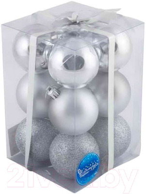 Набор шаров новогодних Волшебная страна PB6-12SMB-S / R003512 - фото