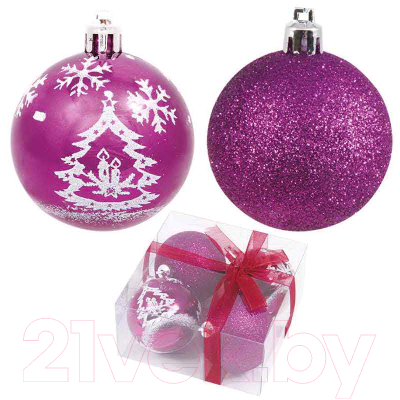 Набор шаров новогодних Волшебная страна PB6-4TDG-P / R102163