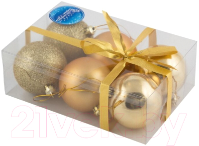 Набор шаров новогодних Волшебная страна PB6-6SMB-G / R102554 - фото