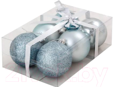 Набор шаров новогодних Волшебная страна PB6-6SMB-LB / R001471 - фото