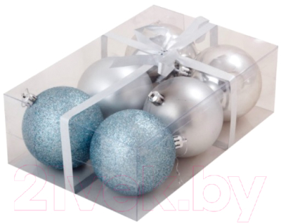 Набор шаров новогодних Волшебная страна PB8-6SMB-LB / R001472 - фото