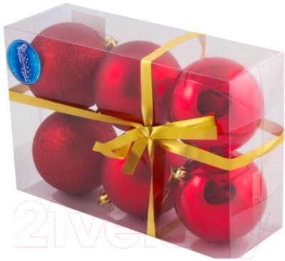 Набор шаров новогодних Волшебная страна PB8-6SMB-R / R101631 - фото