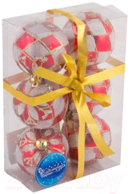 Набор шаров новогодних Волшебная страна PBD6-6-882-R / R101778 - фото