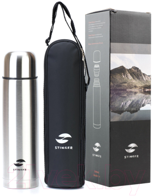 Термос для напитков STINGER с чехлом HB-1000A