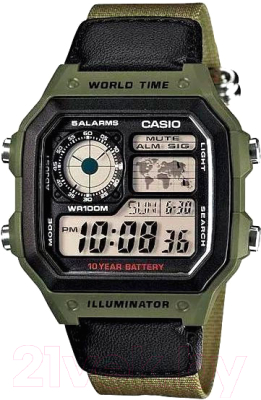 Часы наручные мужские Casio AE-1200WHB-3B - фото
