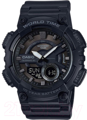 Часы наручные мужские Casio AEQ-110W-1B - фото