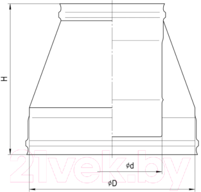 Переходник для дымохода Ferrum Ф115x200 / f2603 (430/0.5мм)