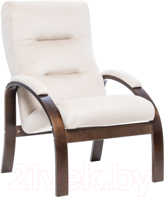 Кресло мягкое Импэкс Leset Лион (орех текстура/V 18) - фото