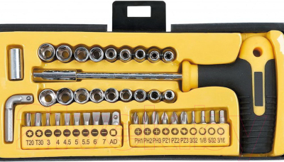 Набор головок, бит Topex 39D369