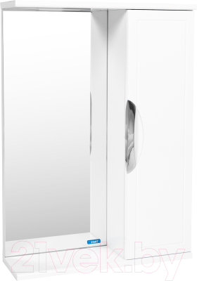 Шкаф с зеркалом для ванной Viant Лима 50 / VLIM50-ZSH - фото