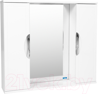 Шкаф с зеркалом для ванной Viant Лима 80 / VLIM80-ZSH - фото