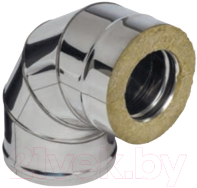 Поворот дымохода Ferrum 90° 430/0.8мм Ф110x200 / f4231 - фото