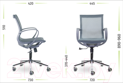 Кресло офисное UTFC Йота M-805 TC-02 (серый)