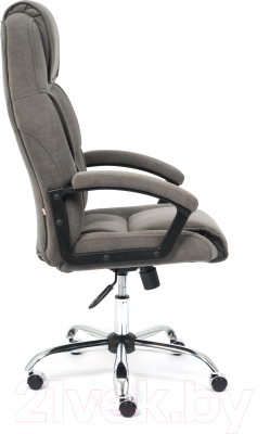 Кресло офисное Tetchair Bergamo флок (хром/серый 29)