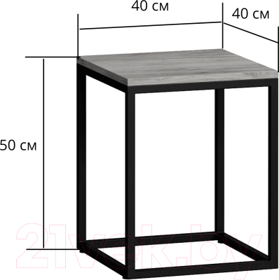 Журнальный столик Loftyhome Мальборк 3 / 1627381 (бетон)